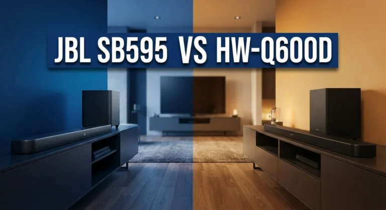 JBL SB595 vs Samsung HW-Q600D: Dolby Atmos vs Dialogue Clarity Soundbar Comparison