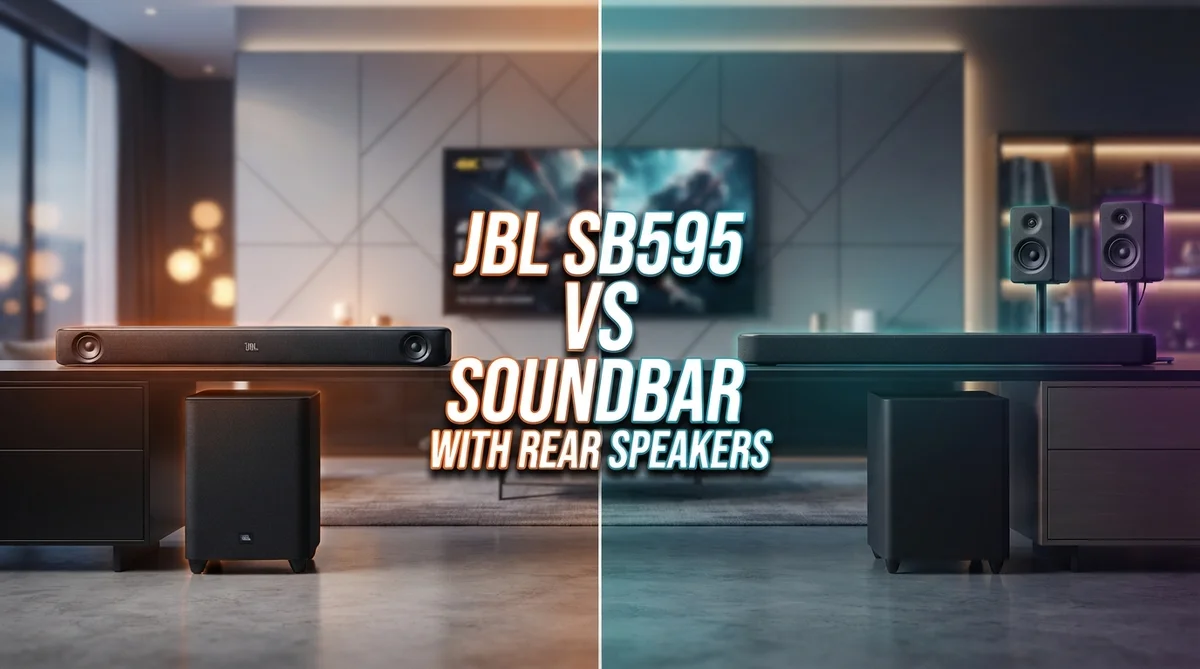 JBL SB595 vs JBL Soundbar with Rear Speakers: Compared