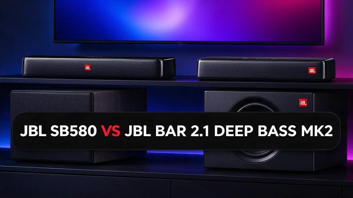 JBL SB580 vs JBL Bar 2.1 Deep Bass MK2: Which Soundbar Wins for Movies, Music & Dialogue?